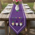 thumbnail image 5 of Mardi Gras Table Runner 120 Inches Long Carnival Gnome Mask Deep Purple Theme Table Runners for Dining Room Tabletop Dresser Scarf Home Party Banquet Wedding Holiday Decoration, 5 of 9