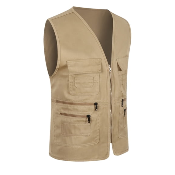 Breathable Unisex Work Vest Lightweight Construction Multiple Utility Pockets Soft Fabric Enjoy Daily Comfort
