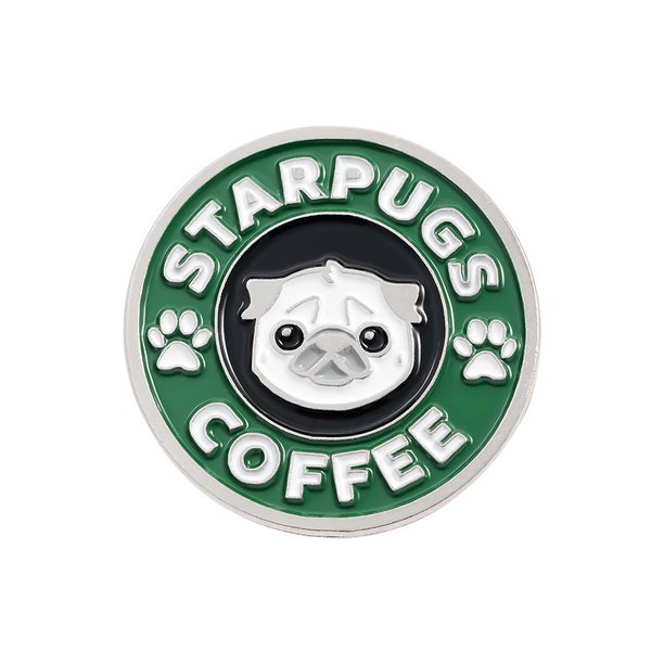 Creativo Café Y Gato Y Perro Serie Broche De Aleación Esmalte Insignia Para Mochila Y Decoración De Ropa