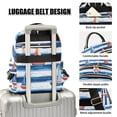 thumbnail image 3 of FORMRS Mini Backpack Purse for Women Quilted Travel Daypack Casual Shoulder Bag, Blue Sailboats, 3 of 7