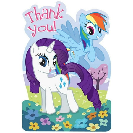 Pony Note Cards - My Little Pony Friendship Magic Thank-You Notes, 8pk
