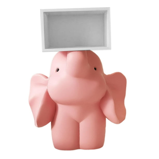 Mesa auxiliar con forma de , mesita de noche, con armario de almacenamiento, decorativa, escultura de resina, mesa auxiliar para oficina, Rosa