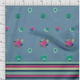 thumbnail image 1 of oneOone Cotton Poplin Fabric Stripe & Floral Panel Fabric Prints By Yard 56 Inch Wide, 1 of 3