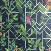 Arthouse Thelma Navy Tropical Deco Wallpaper