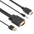 thumbnail image 4 of Cable adaptador de 1,8 m compatible con HDMI a cable de vídeo VGA para monitor de proyector Hugtrwg Para estrenar, 4 of 9