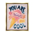 thumbnail image 5 of Stupell Industries Sweet & Cool Retro Patterned Polka Dot Ice Cream Graphic Art Metallic Gold Floating Framed Canvas Print Wall Art, Design by Dominika Godette, 5 of 5