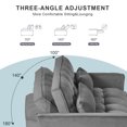 thumbnail image 3 of Living Room Sofas 3 in 1 Convertible Sleeper Sofa Bed, Modern Pull Out Couch Bed, Adjustable Backrest, Velvet Loveseat Futon Sofa with Pillows & Pockets for Living Room Apartment,Dark Grey,Comfortabl, 3 of 3