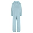 thumbnail image 6 of pstuiky Womens Jumpsuits, Solid Color Loose Long Pants with Pockets Oversized Rompers for Women Dressy Light Blue XXXL, 6 of 9