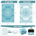 thumbnail image 5 of MeyJey Outdoor Rug 6'x9' Reversible Waterproof Area Rug Plastic Mat for RV Patio Camping Teal, 5 of 9