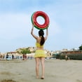 thumbnail image 2 of Summer Swimming Ring Swimming Pool Watermelon Print Inflatable Ring inflatable watermelon swimming ring PVC Donut Water-playing Toys, 2 of 8