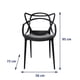 thumbnail image 3 of Set De 4 Sillas Comedor Exterior Interior Pvc Negro EKE LIFE HOME GC015, 3 of 9
