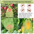 thumbnail image 5 of 100 bolsas de protección de frutas de 8 x 12 pulgadas, bolsas de cubierta de red verde con cordón de malla protectores de frutas barrera de plagas para uvas, mango, árboles frutales, verdura, 5 of 5