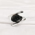 thumbnail image 2 of Natural Black Tourmaline Ring, Rough Tourmaline Ring, October Birthstone, Cross Band, 925 Sterling Silver, Womens Ring, Christmas, Thanksgiving, Handmade, Statement Jewelry, Raw Gemstone Jewelry, 2 of 5