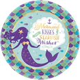 thumbnail image 1 of Amscan 551975 Mermaid Wishes Paper Dinner plates, 9", Multicolor, 1 of 3