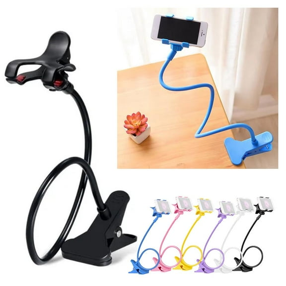 QHUDLV Lazy Mobile Phone Gooseneck Stand,Flexible Desk Holder