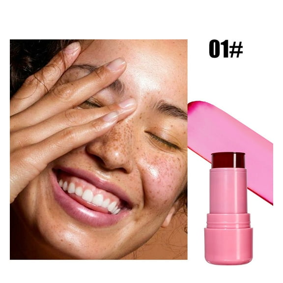 Jelly Lipstick Powder Blusher, Transparent Cheek Stains, Natural Plant Extracts Moisturizing Long Lasting Color Development, Easy To Apply Watercolor Paint Finish Makeup