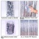 thumbnail image 4 of Cortinas con flecos PIGETALE, lámina metálica plateada, 2 unidades, 1 m x 2,5 m, 4 of 7