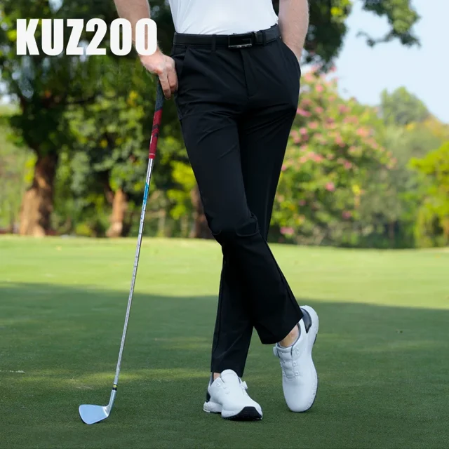 Men Golf Pants Spring/Summer Elastic Belt Sports Pant KUZ200 black 36