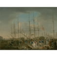thumbnail image 3 of William Anderson 14x12 Black Modern Framed Museum Art Print Titled - Hussars Embarking at Deptford, 3 of 5
