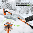 thumbnail image 5 of Magshion Car Snow Shovel and Brush Kit, 4 in 1 Ice Scraper with Snow Brush for Car Windshield, Telescopic Handle, Detachable Snow Broom for Vehicle Windshield Window, Orange, 5 of 9