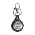 thumbnail image 1 of Descubrir mundo cangrejo organismo marino Coche de metal llavero anillo de cuero llavero de regalo, 1 of 4
