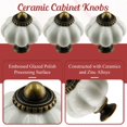 thumbnail image 3 of 8pcs White Ceramic Vintage Dresser Knobs, Retro Decorative Drawer Pulls for Vanity, Closet, Cupboard, Furniture, 3 of 14