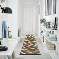 thumbnail image 4 of Yayeee Runner Rug for Bedroom 2'x6' Machine Washable Hallway Non Slip Mat, Red Geometric, 4 of 8