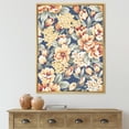 thumbnail image 2 of Designart 'Vintage Orange and Yellow Flowers' Traditional Framed Canvas Wall Art Print, 2 of 5