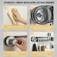 thumbnail image 3 of Durable Wall Mounted Inline Vacuum Hooks, No-Drill Strong Adhesive Utensil Hanging Rack, Multi-Functional Holder for Storing Knives, Rags, 3 of 7