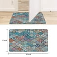 thumbnail image 6 of Retro Door Mat, 17 X 30 Inch Boho Vintage Pattern (1) Welcome Doormat Decorative Home Floor Mat, Non Slip Rubber Back and Strong Water Absorption for Outdoor Indoor Entrance Decor, 6 of 6
