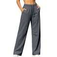 thumbnail image 7 of YuXingFu Womens Capri Pants for Women Petite Loose Dress Pants Utra-Low Ankle - Pocket Casual Gray L, 7 of 7