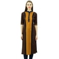 thumbnail image 6 of Phagun Women Cotton Tunic Top Straight Kurta Casual Summer Blouse With Chinese Collar, 6 of 7