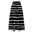 thumbnail image 5 of QIUOMBBP A Line Maxi Skirt for Women Elastic High Waist Drawstring Floral Flowy Long Skirts Summer Casual Going Out Clothes Black S, 5 of 8