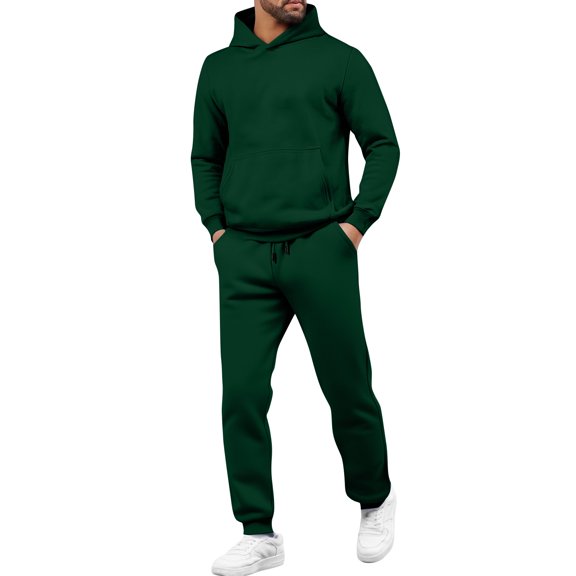 Men's 2 Piece Sweatsuits Outfit Pullover Hoodie and Sweatpants Casual Daily Wear Spring Summer Breathable Set