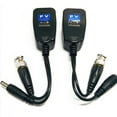 thumbnail image 2 of 2 Paires Émetteur-Récepteur Balun d'Alimentation Vidéo CCTV Coaxial BNC Passif DC-8MHZ vers Connecteur CAT5e 6 RJ45, 2 of 13
