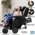 thumbnail image 5 of BALICHUN Large Power Lift Recliner Chair with Massage and Heat for Elderly, Overstuffed Wide Recliners, Breathable Leather with Breathable microporous, USB Ports, 2 Cup Holders (Black), 5 of 11