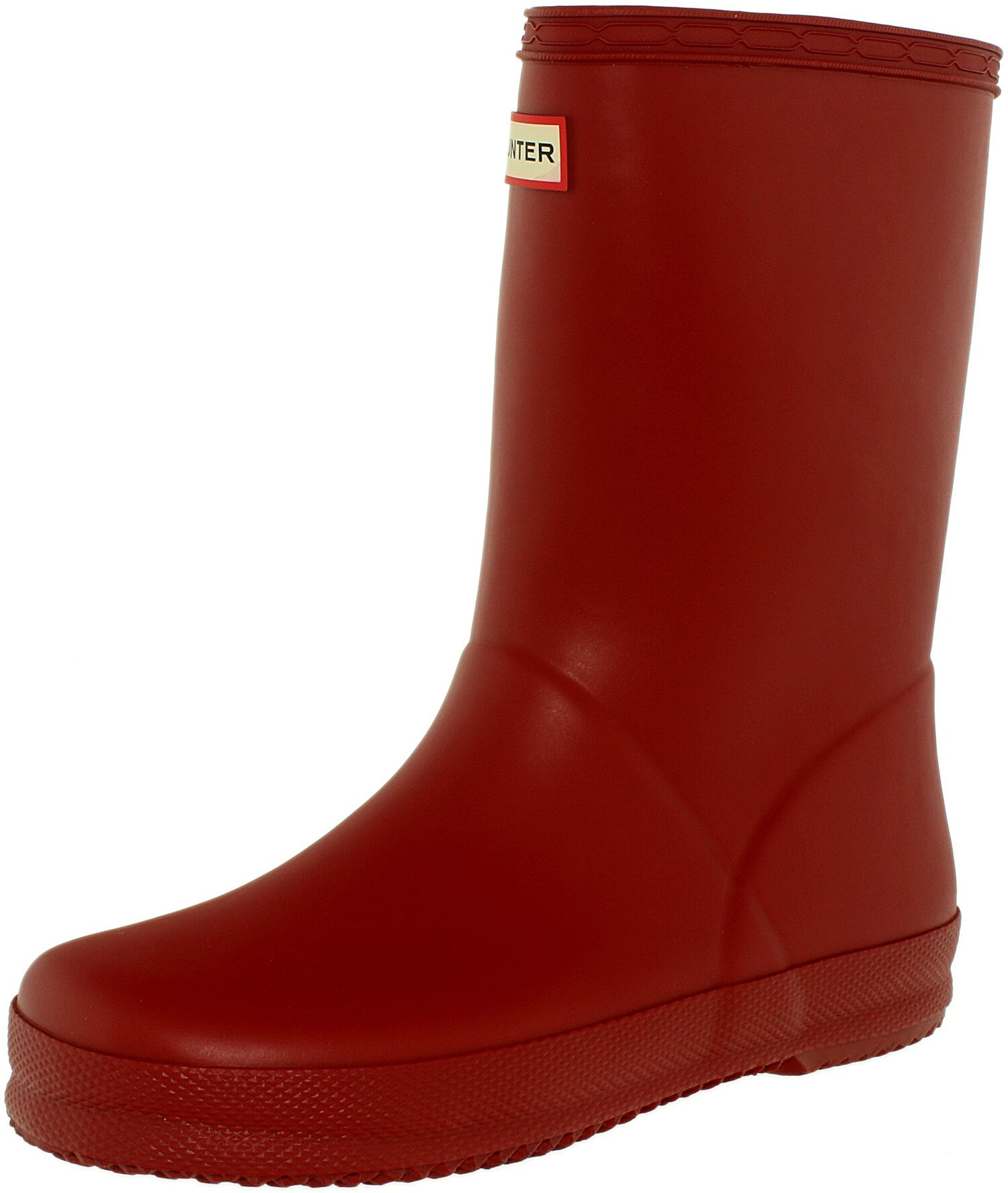 Hunter Boy's Kids First Classic Military Red MidCalf Rubber Rain Boot
