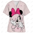 thumbnail image 5 of Ropa de enfermería navideña con estampado de dibujos animados de Minnie y Mickey Mouse, camisetas de mujer, uniforme de trabajo de manga corta para mascotas, camisa de disfraz, 5 of 5
