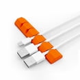 thumbnail image 1 of Clip cables Orgazador de cables Orgazador de cables USB Soportes de cable coche de escritorio Naranja perfke Enrollador de cable, 1 of 9