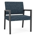 thumbnail image 1 of Pemberly Row Waiting Reception Wide Guest Chair Wood Frame in Blue, 1 of 5
