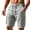 Gray, variant on Utoimkio Men's Striped Elastic Waist Drawstring Cargo Shorts,Multi Side Flap Pocket Lightweight Casual Knee Length Outdoor Work Shorts
