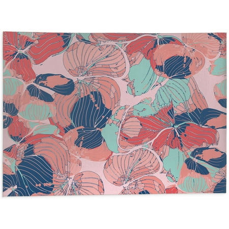 

Boho Floral Pink Kitchen Mat by Kavka Designs