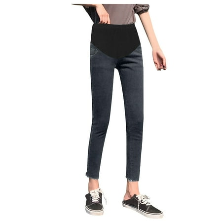 

Women s Fashionable High Waisted Bellies For Pregnant Comfortable Leggings Pants Trousers Maternity Pants for Women