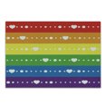 thumbnail image 1 of Pride Cutting Board, Horizontal Striped Flag Design with Gay Parade Colors and Little Hearts Dots, Decorative Tempered Glass Cutting and Serving Board, Small Size, Multicolor, by Ambesonne, 1 of 1