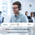 thumbnail image 5 of COSMUSIS Trucker Auriculares Bluetooth, Auriculares inalámbricos con micrófono con cancelación de ruido, 50 horas de conversación HD Auriculares Bluetooth con almohadillas desmontables/modo único+dual, 5 of 5