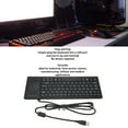thumbnail image 4 of Computer Keyboard, Plug And Play Ultra Thin Compact Sturdy Wired Touchpad Keyboard USB Connection ABS With HUB Function For Marine For Food Service, 4 of 8