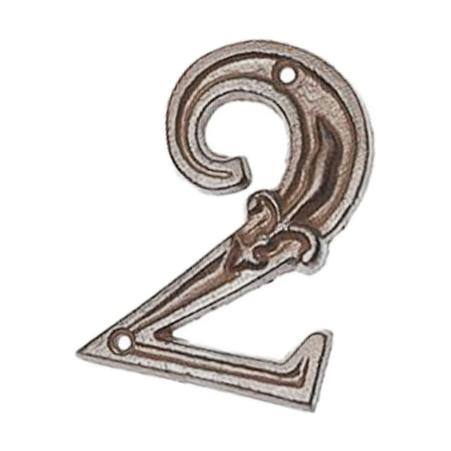 Placa de puerta con efecto 3D para buzón exterior de apartamento. Número de dirección. 2 C-2