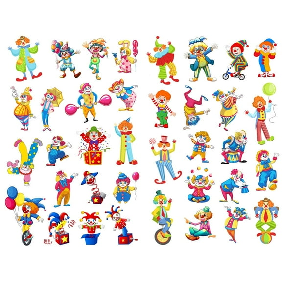 Kawaii Circus Clown Decoration Album Planner Stickers Scrapbooking Diary Sticky Paper Flakes