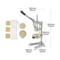 thumbnail image 5 of KFFKFF Commercial French Fry Cutter, Stainless Steel Vegetable and Fruit Chopper with 3 Interchangeable Blades (1/2-Inch, 3/8-Inch, 1/4-Inch) and Juicing Blade, Manual Potato Slicer for Home, 5 of 9