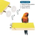 thumbnail image 3 of Unique Bargains Wood Bird Perch Stand Parrot Stand Platform Cage Accessory Paw Grinding Clean, Yellow, 3 of 5